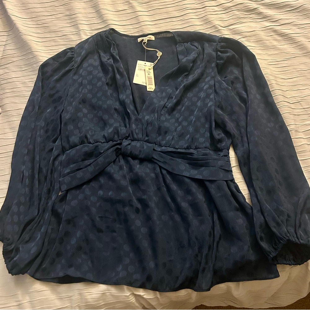 NWT XL Elegant Sapphire Midnight Blue Women's Top.